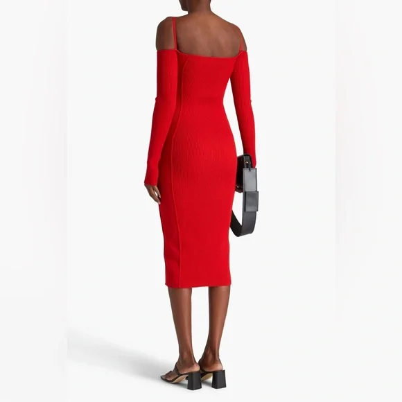 open lace back dress La Mini Robe Pralu Dress in Dark Red